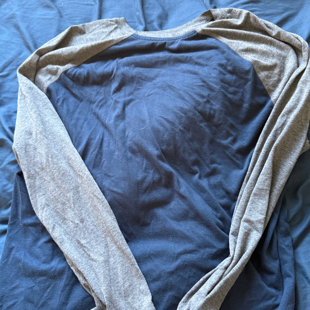 George Navy and Gray Long Sleeve Shirt